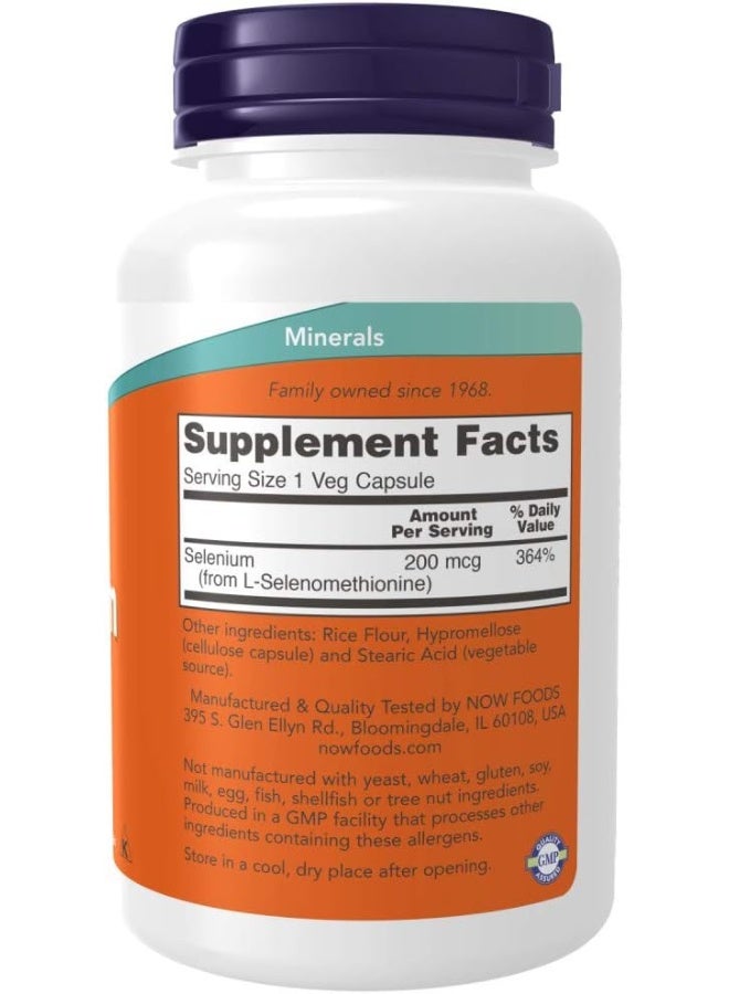Now Foods Selenium 200 mcg VCaps, 180 Count (Pack of 2) - Image 2